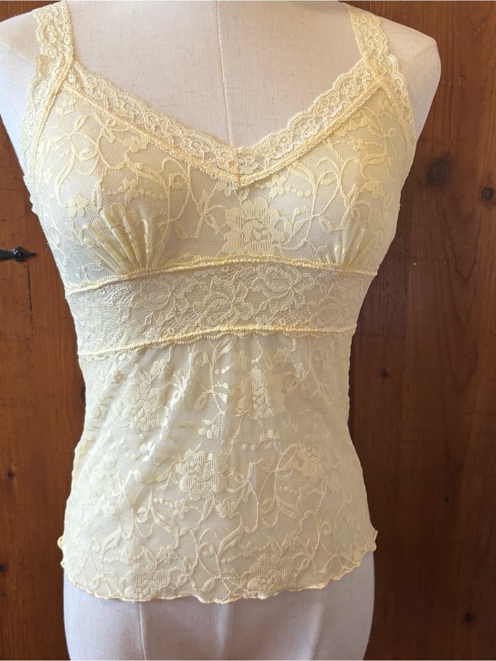 Lace Cami Coquette Fairy Feminine Y2K Babydoll Size Small La Vie en Rose NWT